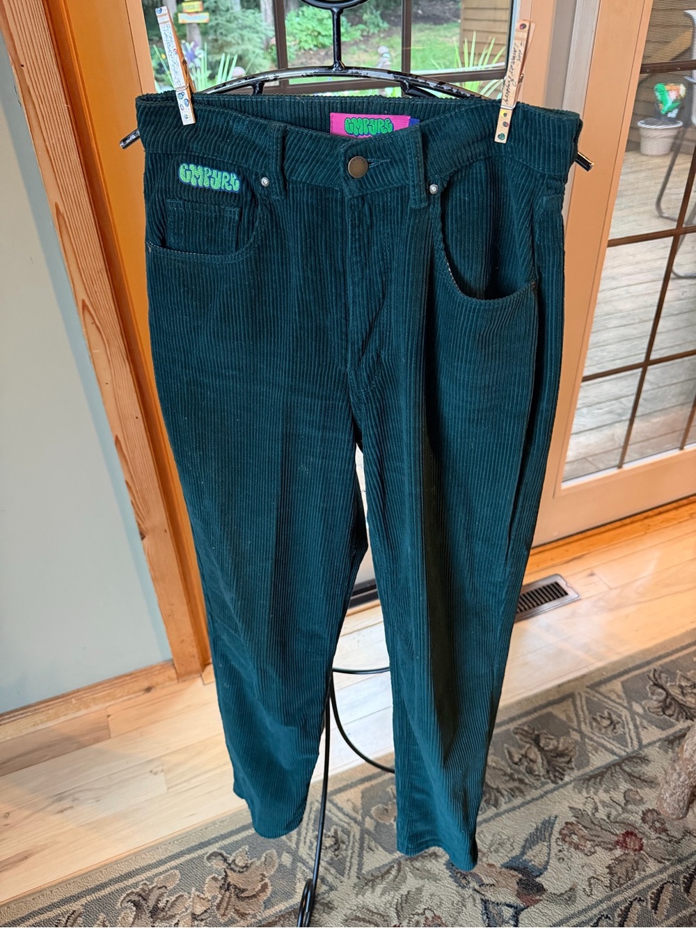 Empyre Tori Dark Teal Heavy Sz, 28 Corduroy Skate 90’s Pants